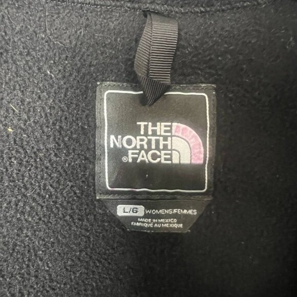 The North Face Women Size Large Pink Ribbon Denali 2 Full Zip black Jacket - Picture 6 of 8